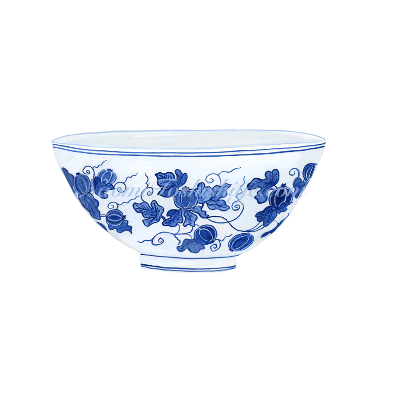 AA08_No.105_2018, Blue Flower, Palace Bowl Sir Percival David Foundation of Chinese Art, London, UK