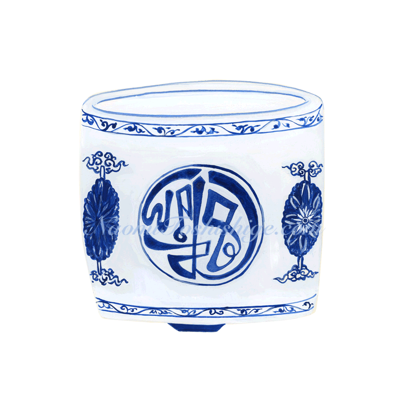 AA08_No.107_2018, Blue Flower, Insence Burner