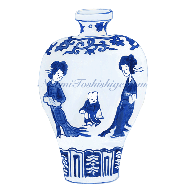 AA08_No.109_2018, Blue Flower, Meiping Vase, Tokyo National Museum