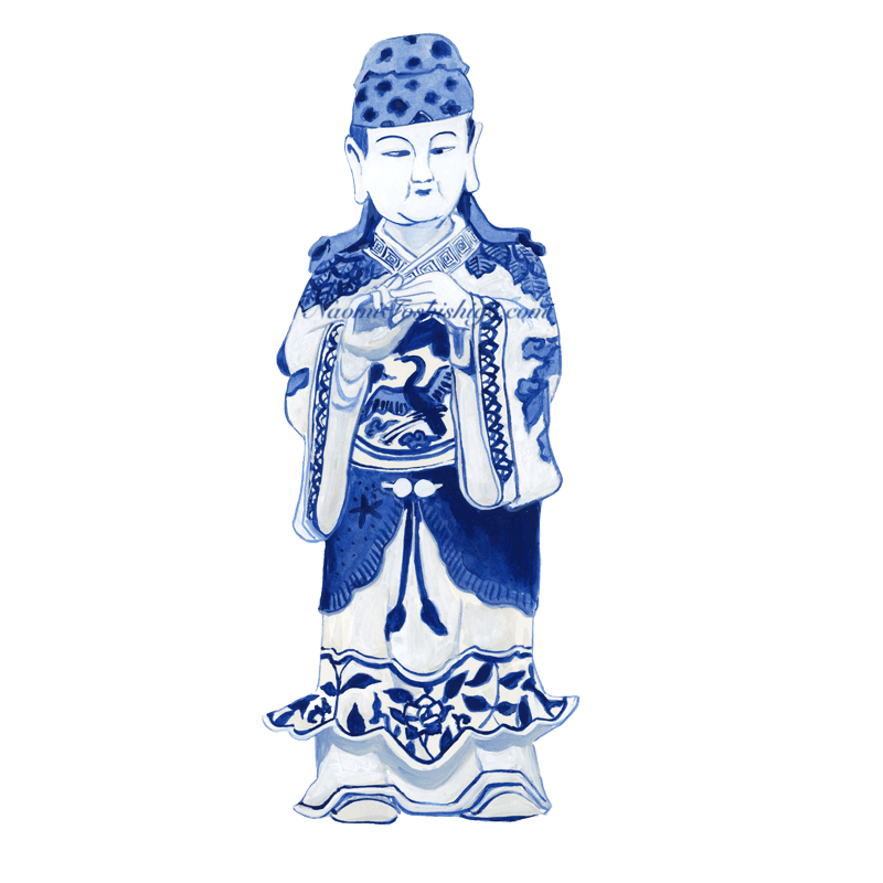 AA08_No.111_2018, Blue Flower, Figure