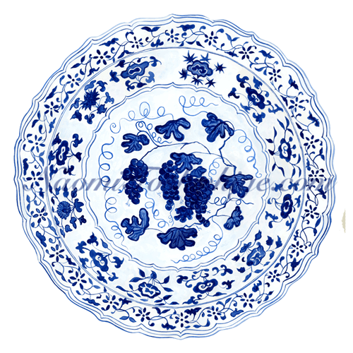 AA08_No.171-174_2018, Blue Flower, Dish, Matsuoka Museum of Art, Tokyo