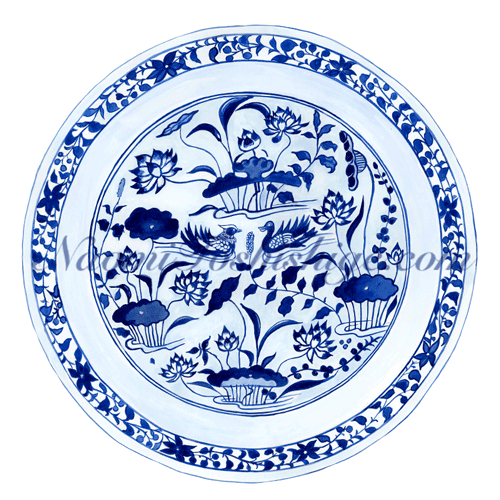 AA07_No.175-178_2018, Blue Flower, Dish Museum of Oriental Ceramics