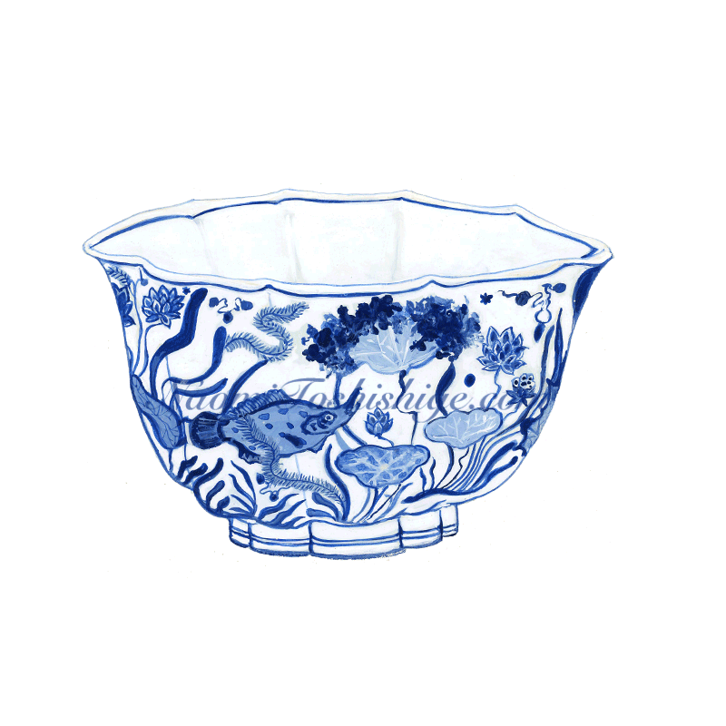 AA08_No.099_2018, Blue Flower, Bowl