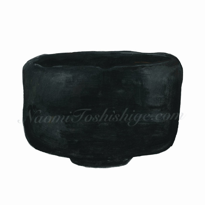Ee19_No.568_2019, Black glaze, Raku type, Tea Bow, lMitsui Memorial Museum, Tokyo