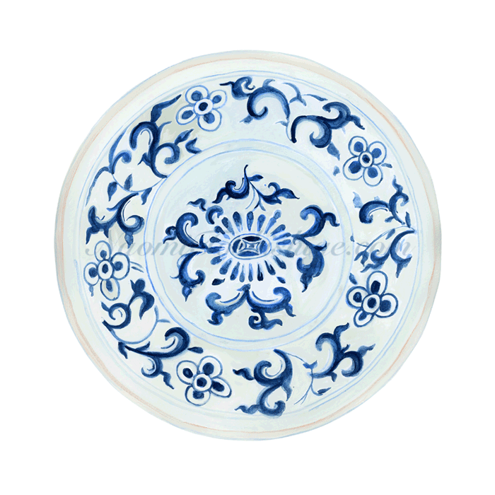 CC14_No.575_2019, Blue and White, Sawcer