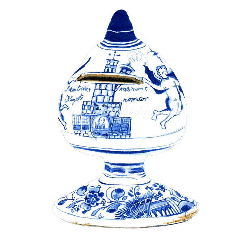 FF20_No.642_2022, Blue and White, Money Box Rijksmuseum Twenthe collection, Twenthe, Dutch