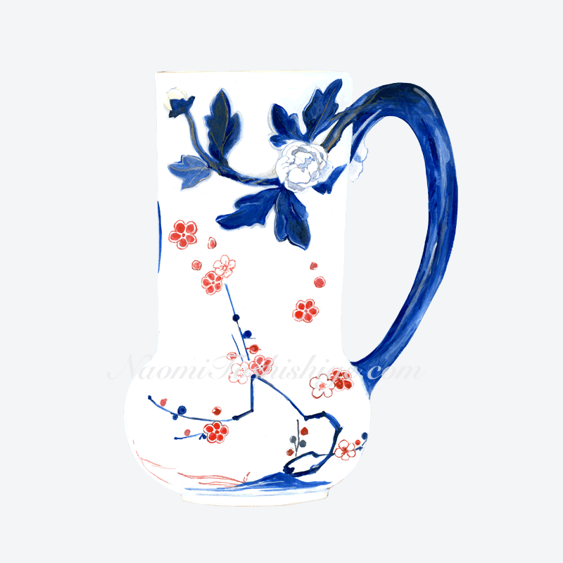 EE18_No.588_2021, Blue and White, Beer-mug, Ashmolean Museum collection, London, UK