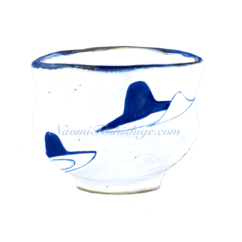 AK06_No.594=595_2021, Blue and White, Tea Bowl, Sekido Museum of Art collection, Tokyo