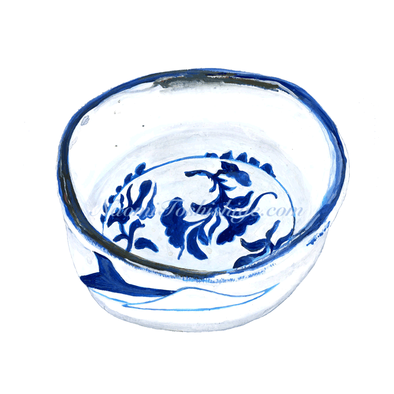 AK06_No.595=594_2021, Blue and White, Tea Bowl, Sekido Museum of Art collection, Tokyo