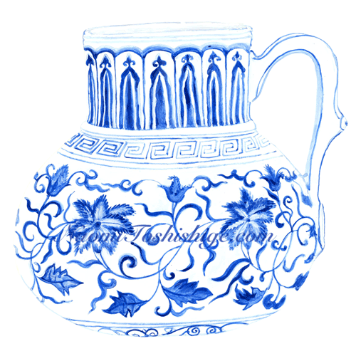 AA08_No.604_2021 Blue and White, Water Jar Private collection