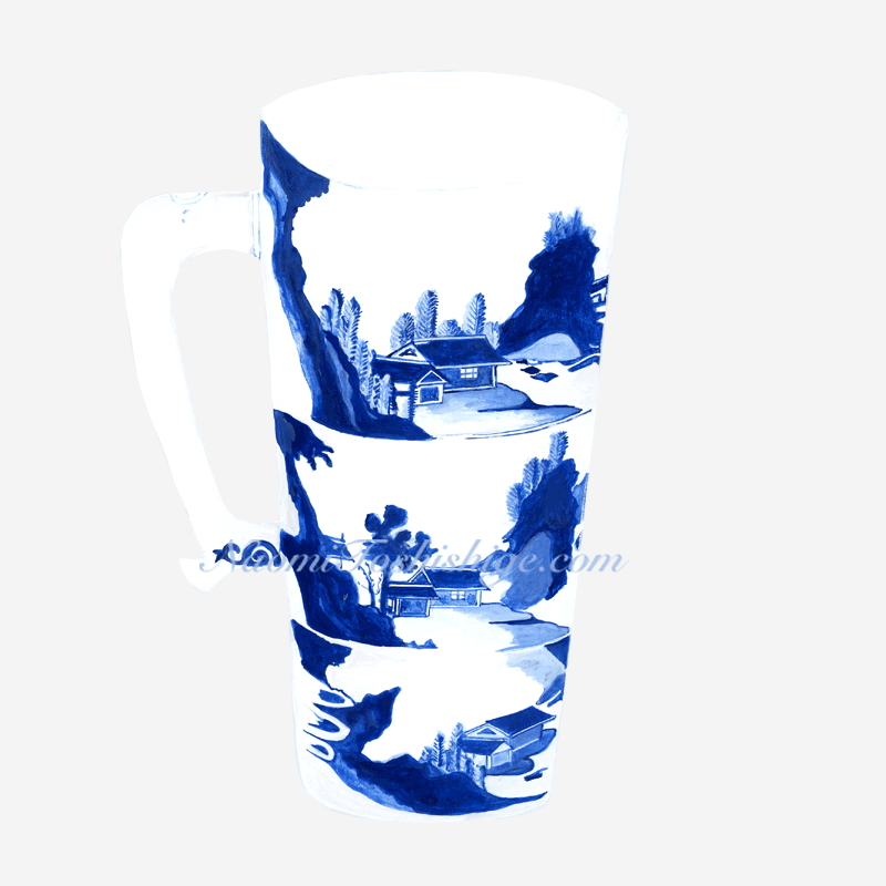 AS01_No.592_ AA08_No.614_2021, Blue and White, Beer-mug, Ashmolean Museum collection, London, UK , 2021, Shonzui, Tea Bowl