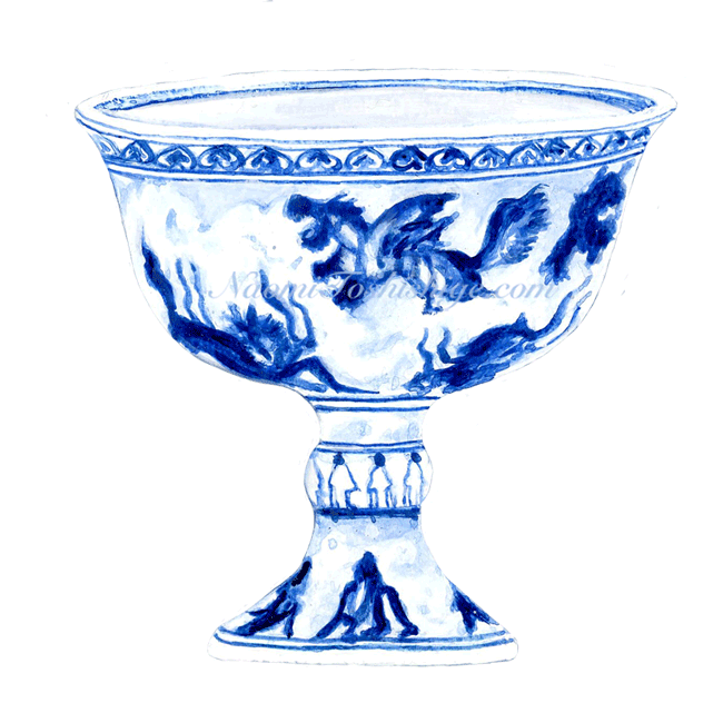 AA08_No.627_2021 Blue and White, Sake Cup