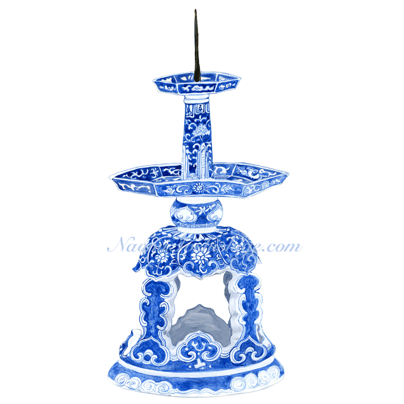 AA08_No.637_2022, Blue and White, Candle Holder, National Palace Museum collection, Taipei, Taiwan