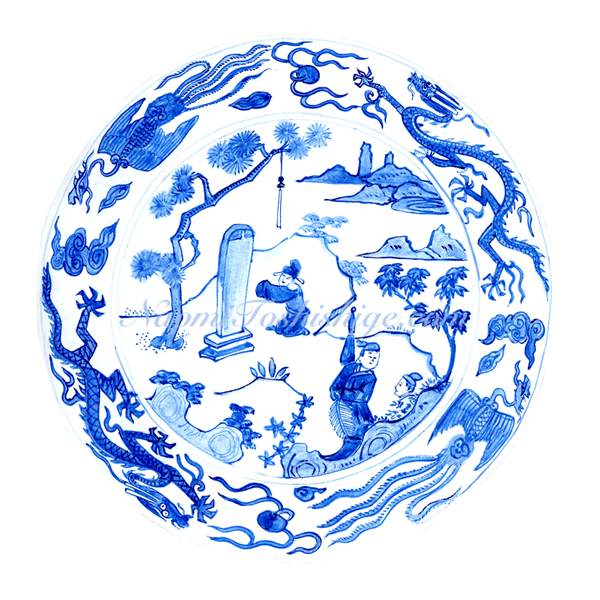 AA08_No.651_2022, Blue and White, Sawcer, Unknown collection