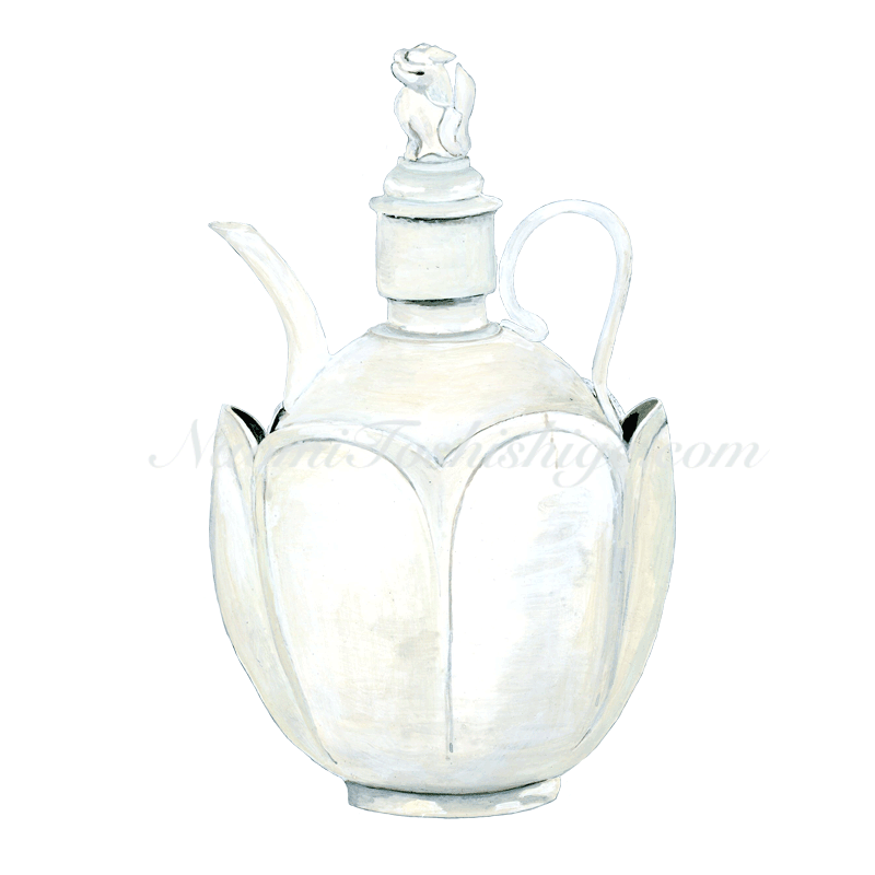 Aa11_No.684_2023, Qingbai Ware (Shadow Green), Coverd Ewer and Hot Water Bowl, Chang Foundation collection, Taipei, Taiwan