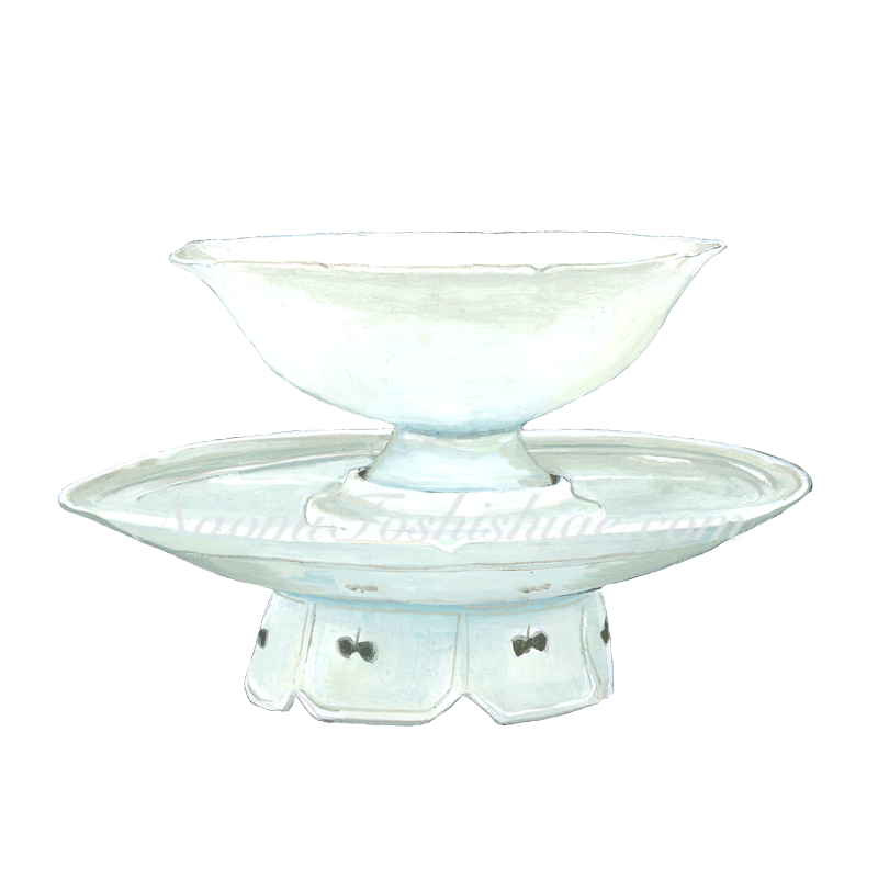 Aa11_No.685_2023, Qingbai Ware (Shadow Green), Cup and Stand, Chang Foundation collection, Taipei, Taiwan