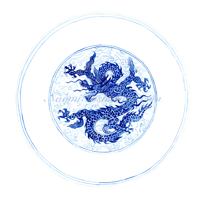 AA08_No.686_2023, Blue and White, Dish