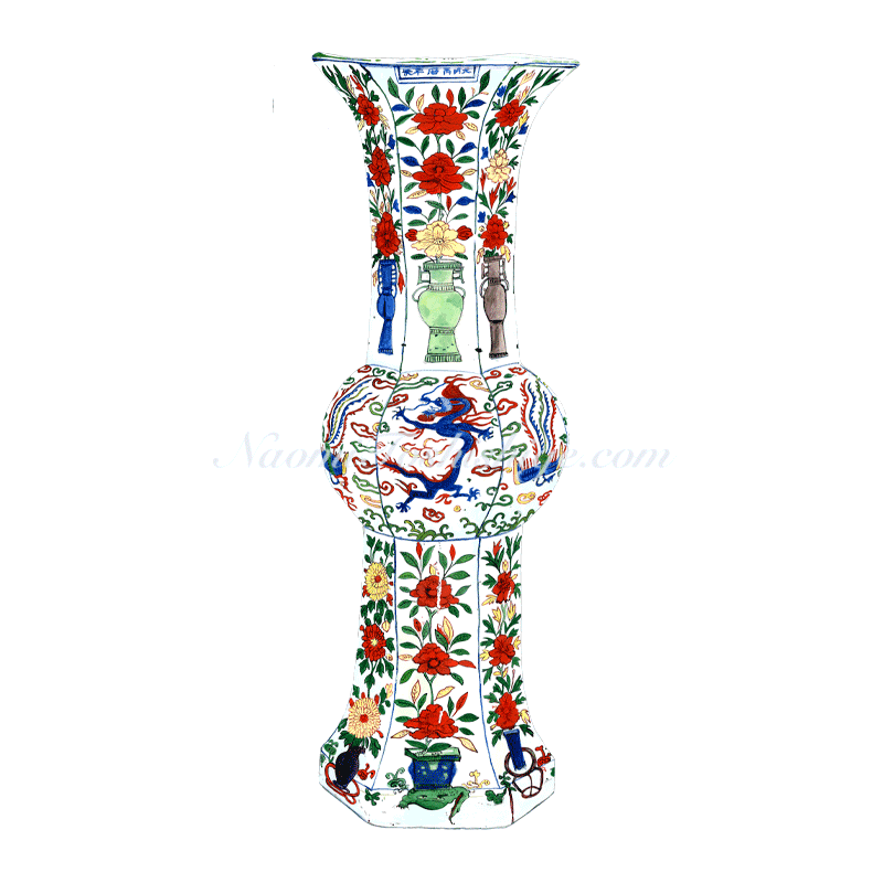 Aa11_No.688-691_2023, Wucai (five colours; underglaze blue and overglaze red, yellow, and green), Jar Honnouji Temple collection, Kyoto