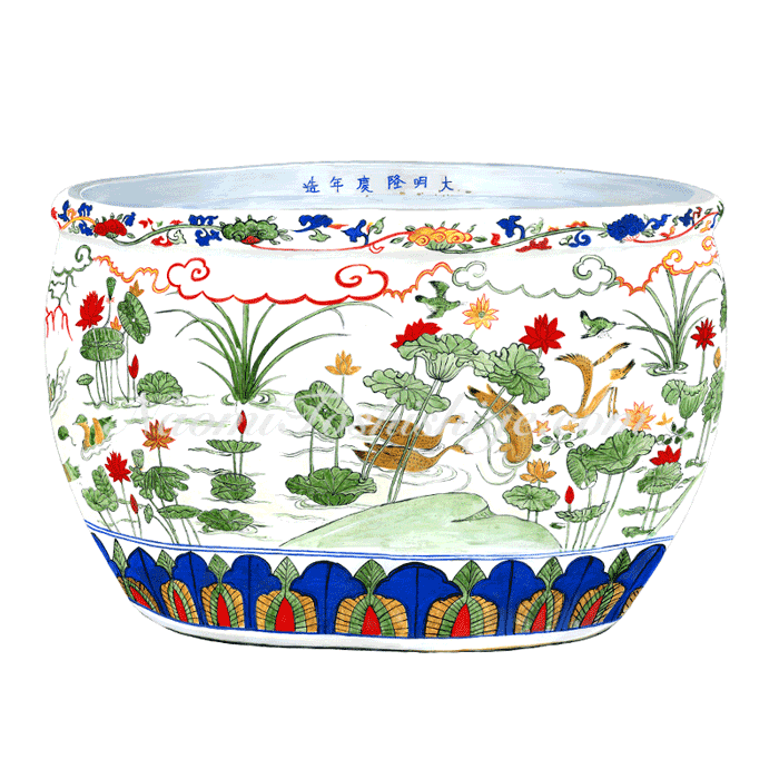 Aa11_No.692-695_2023, Wucai (five colours; underglaze blue and overglaze red, yellow, and green), Jar, Hatakeyama Memorial Museum of Fine Art collection, Tokyo