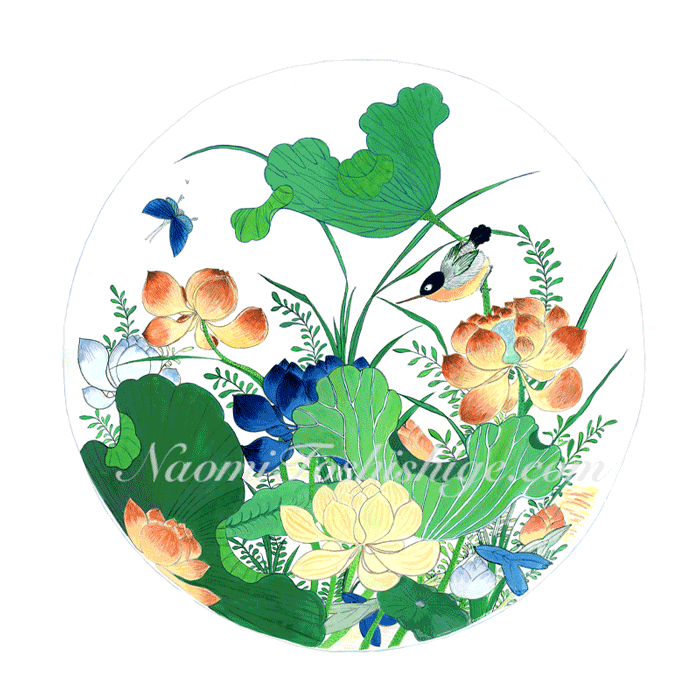 Aa11_No.696-699_2023, Wucai (five colours; underglaze blue and overglaze red, yellow, and green), Dish, Matsuoka Museum of Art collection, Tokyo