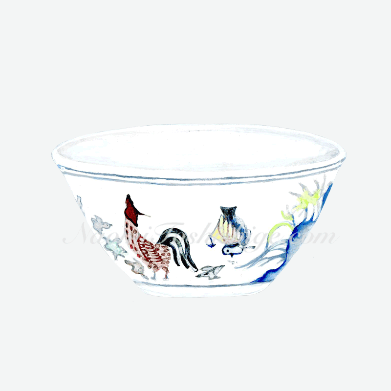 Aa11_No.709_2023, Doucai ( joined or interlocking colours), Palace Bowl, Victoria and Albert Museum collection, London, UK