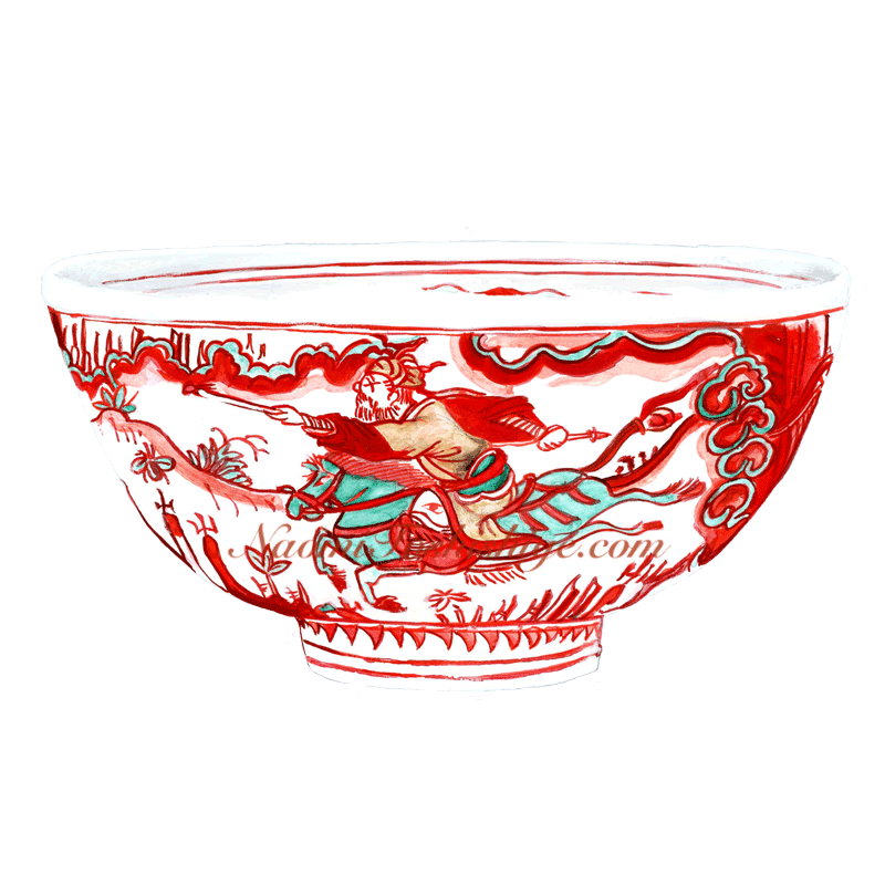 Aa11_No.720_2023, Wucai (five colours; underglaze blue and overglaze red, yellow, and green), Bowl, Hatakeyama Memorial Museum of Fine Art collection, Tokyo