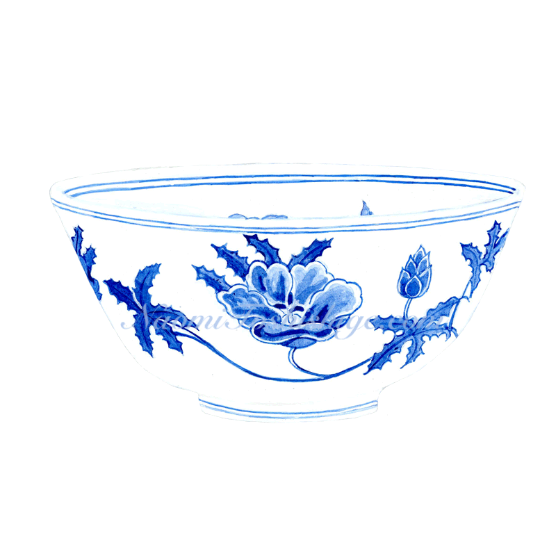 AA08_No.727_2023, Blue and White, Palace Bowl, Museum of Oriental Ceramics collection, Osaka