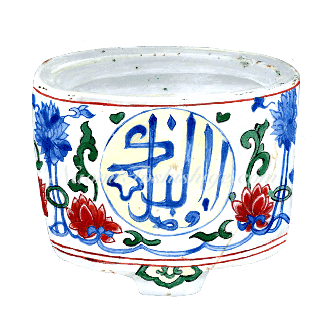 Aa11_No.737_2023, Wucai (five colours; underglaze blue and overglaze red, yellow, and green), Insence Burner, Victoria and Albert Museum collection, London, UK